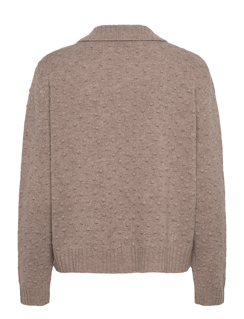 Rue de Tokyo - KIAN MERINO - cardigans - taupe melange - 1
