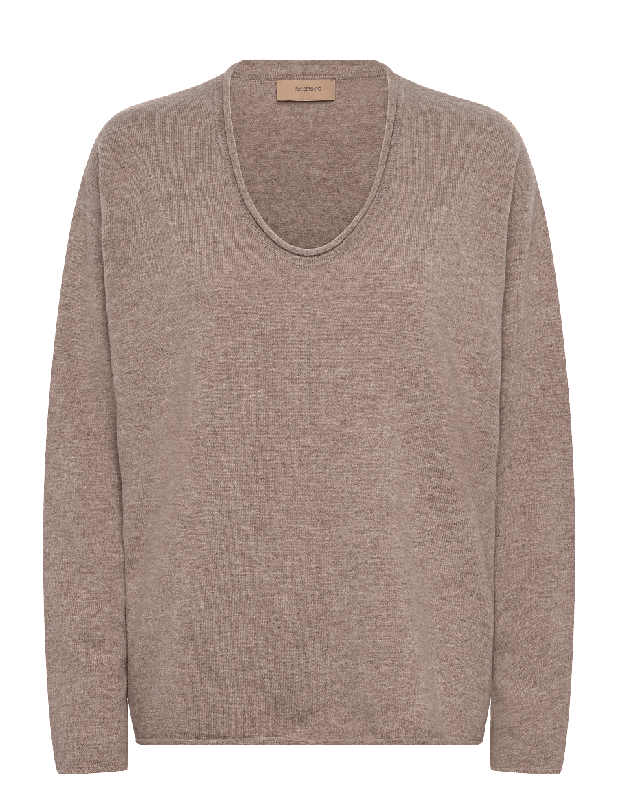 Rue de Tokyo - KIRSTY MERINO - striktrøjer - taupe melange - 0