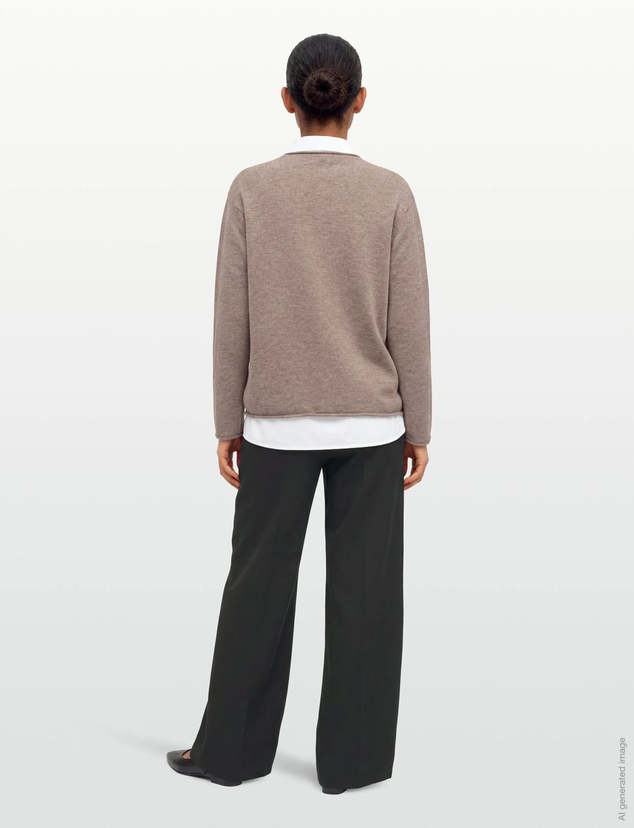 Rue de Tokyo - KIRSTY MERINO - striktrøjer - taupe melange - 4