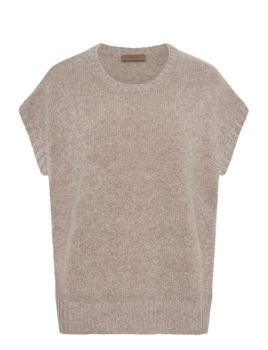 Rue de Tokyo - KALINA NOVELTY KNIT - strikveste - light beige melange - 0