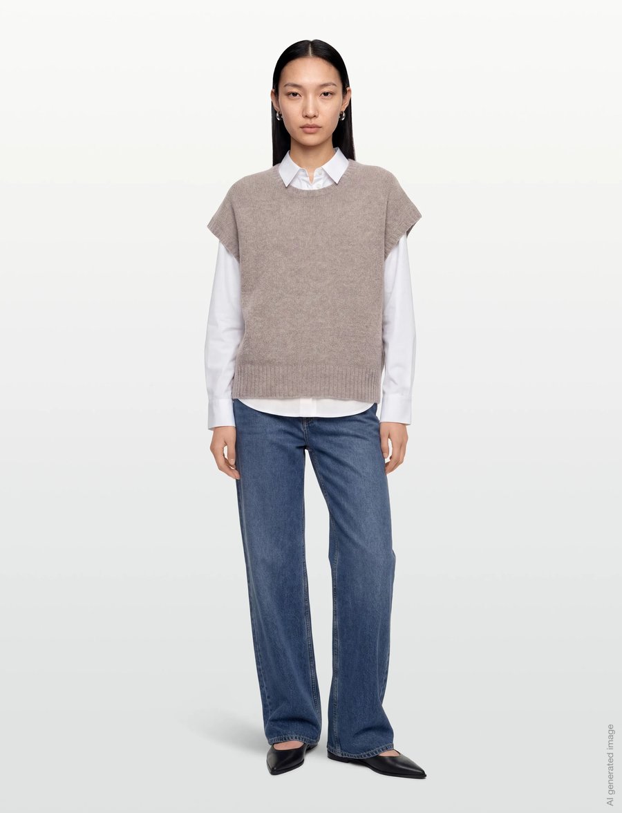 Rue de Tokyo - KALINA NOVELTY KNIT - vestes tricot - light beige melange - 0