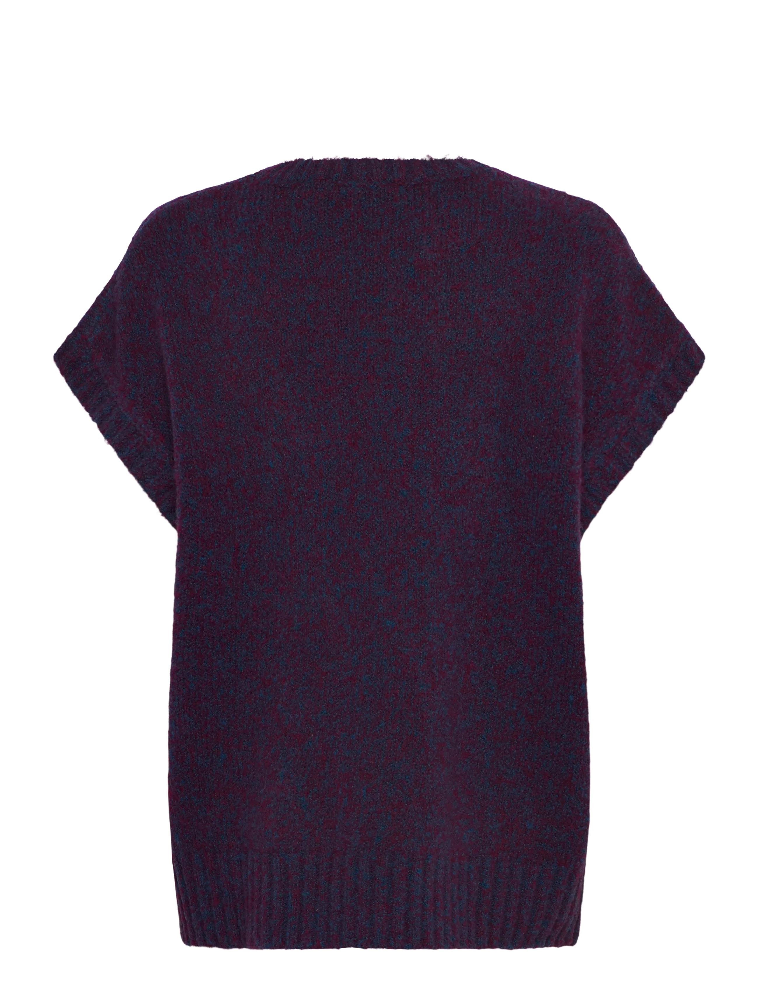 Rue de Tokyo - KALINA NOVELTY KNIT - strikveste - navy / aubergine - 1