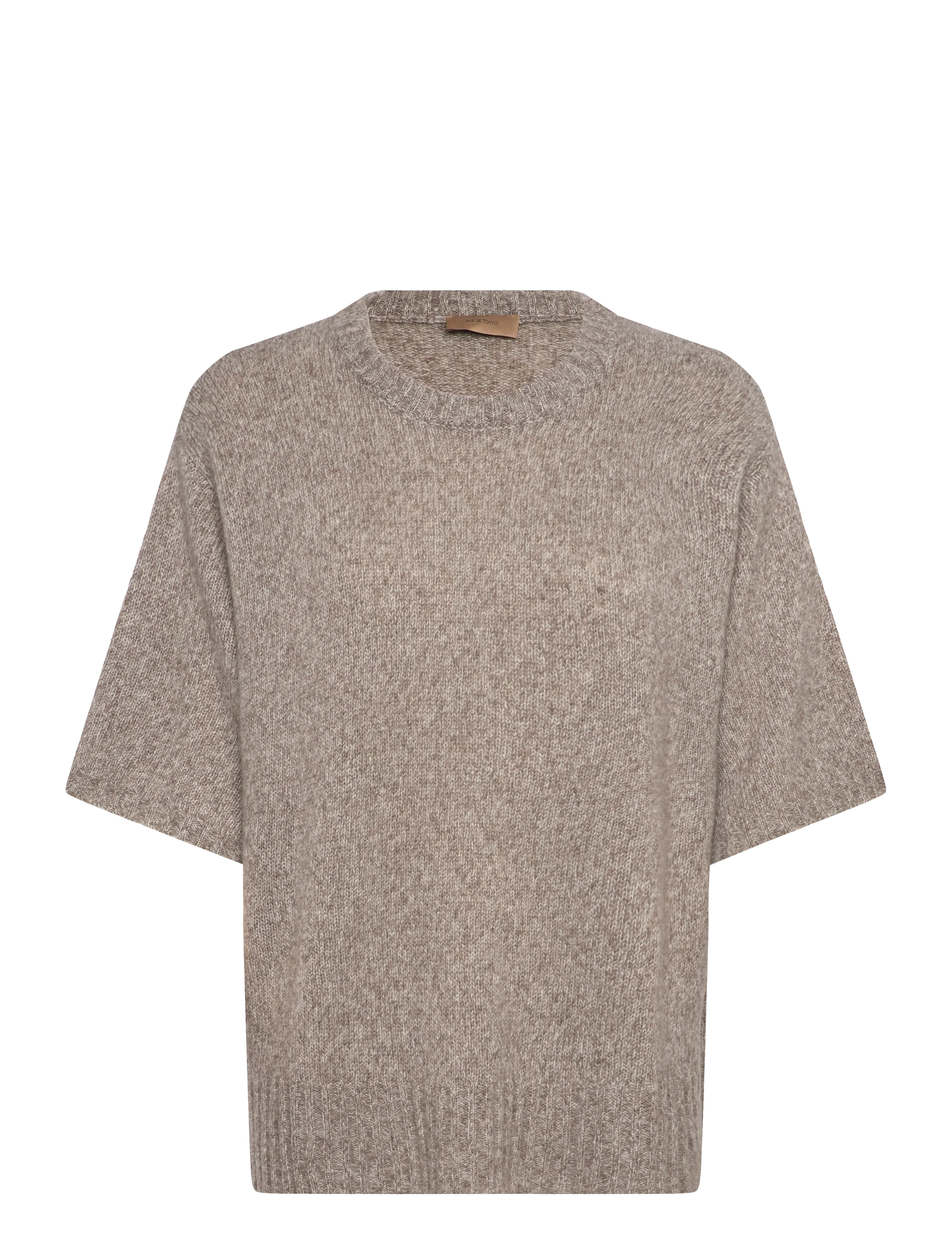 Rue de Tokyo KARA CASHMERE SILK - T-shirts - LIGHT BROWN MELANGE / brown