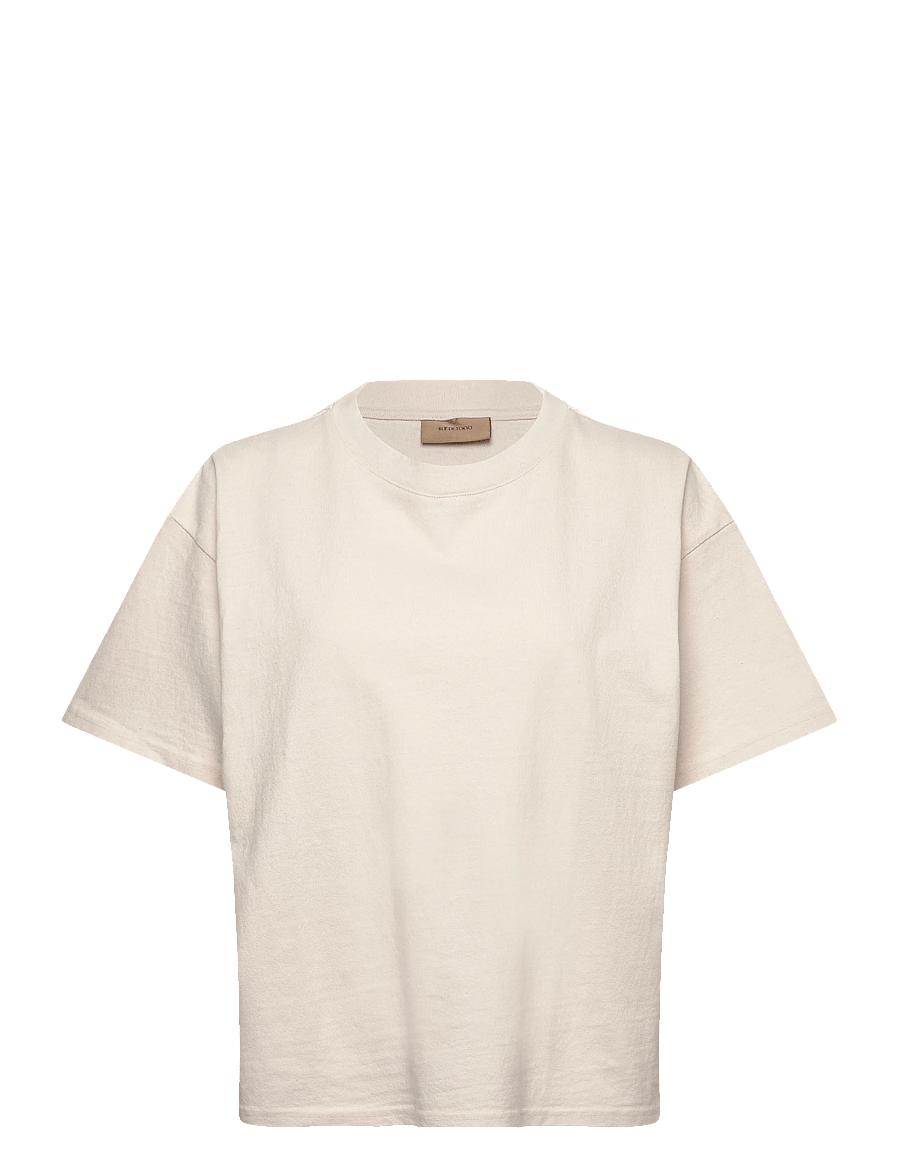 Rue de Tokyo - TORA LIGHT GMTD JERSEY - t-shirts - parchment white - 0