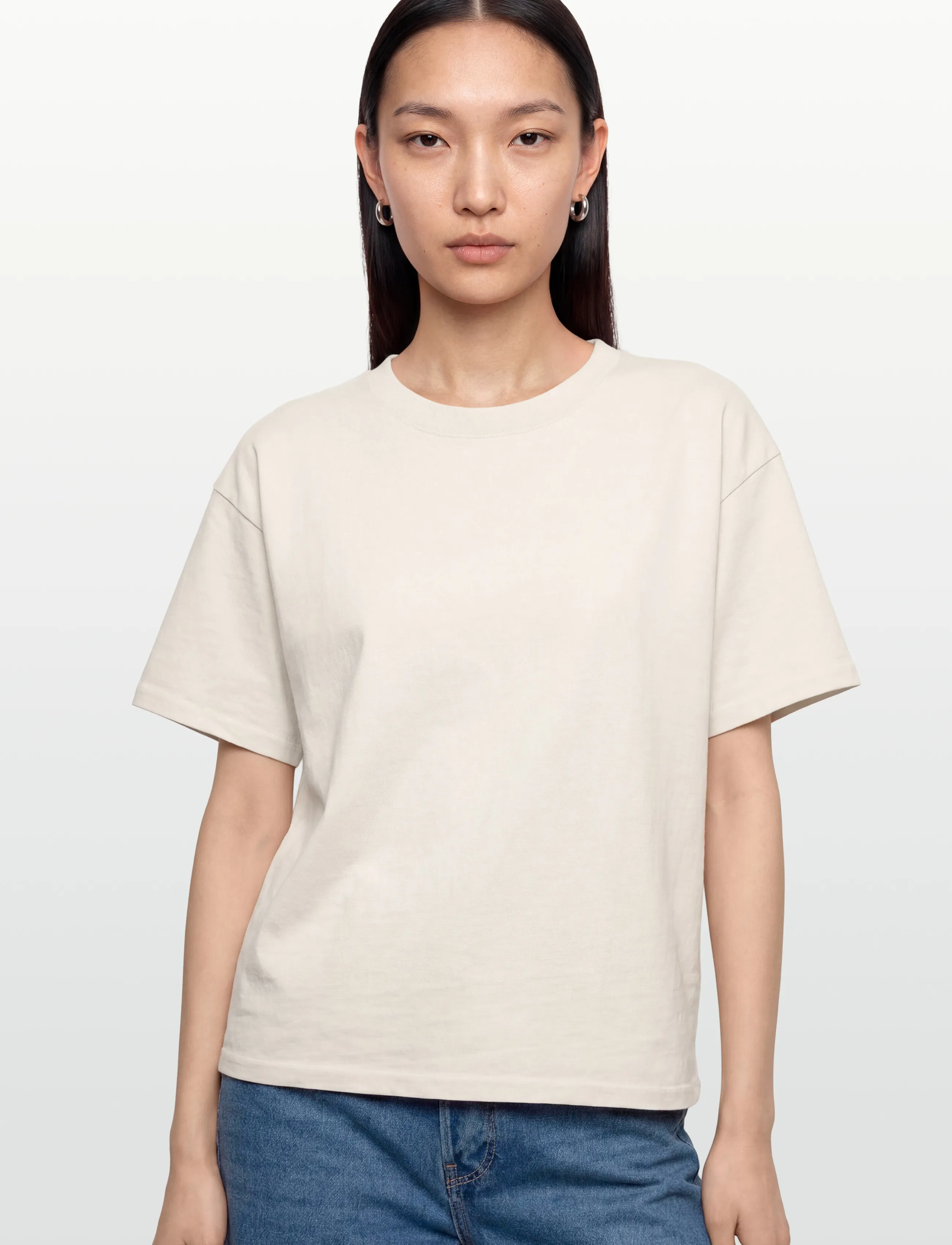 Rue de Tokyo - TORA LIGHT GMTD JERSEY - t-shirts - parchment white - 3