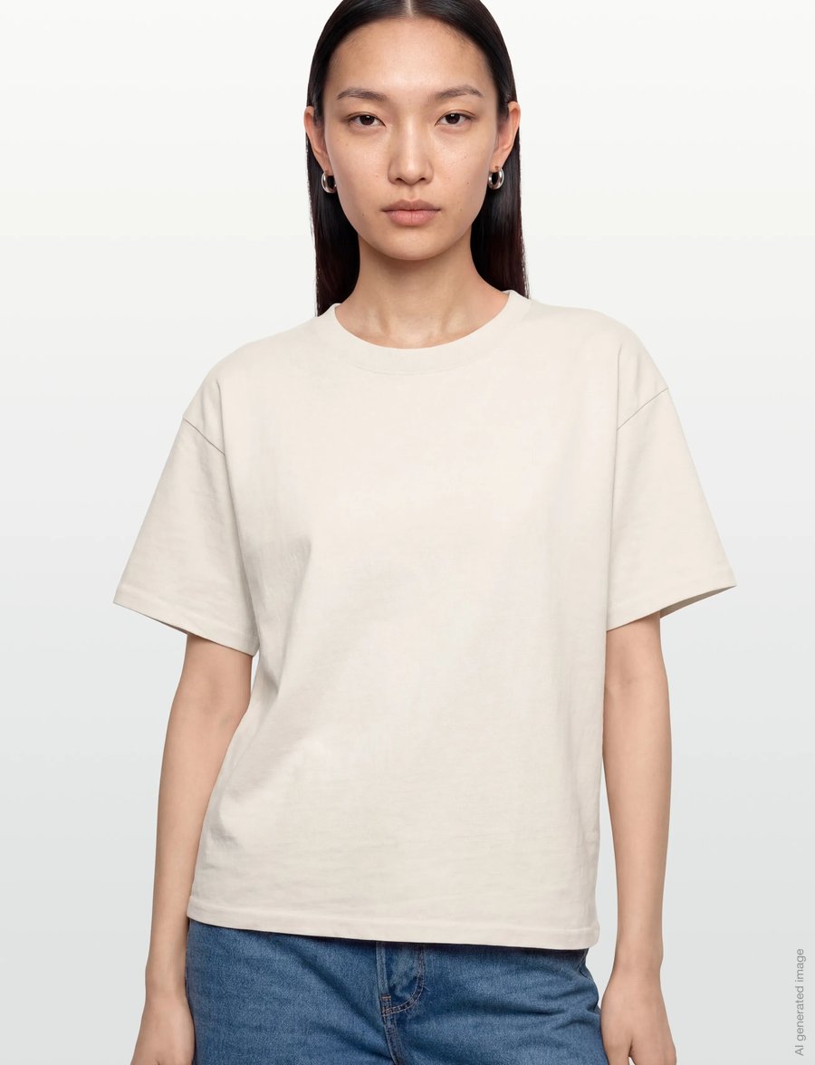 Rue de Tokyo - TORA LIGHT GMTD JERSEY - t-shirts - parchment white - 3