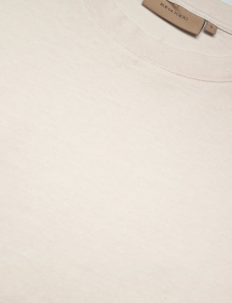 Rue de Tokyo - TORA LIGHT GMTD JERSEY - t-shirts - parchment white - 2