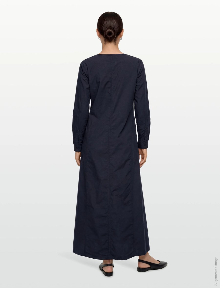 Rue de Tokyo - DOXY GMTD POPLIN - särkkleidid - dark navy - 4