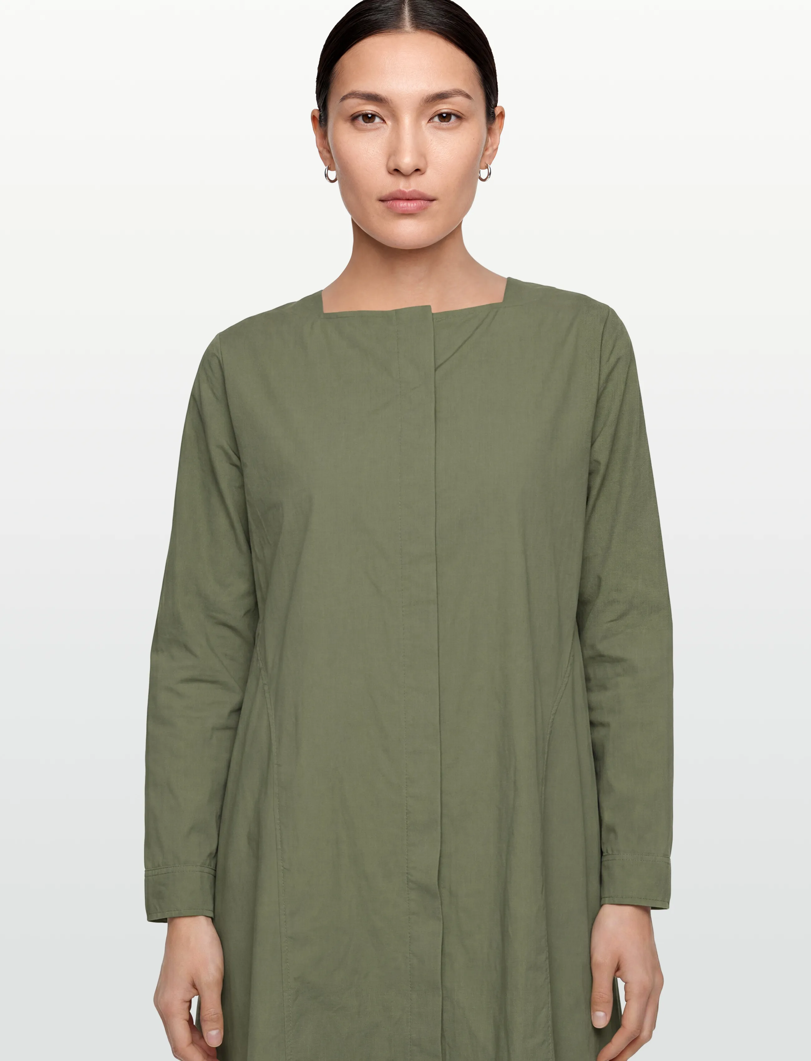 Rue de Tokyo - DOXY GMTD POPLIN - skjortklänningar - moss green - 3
