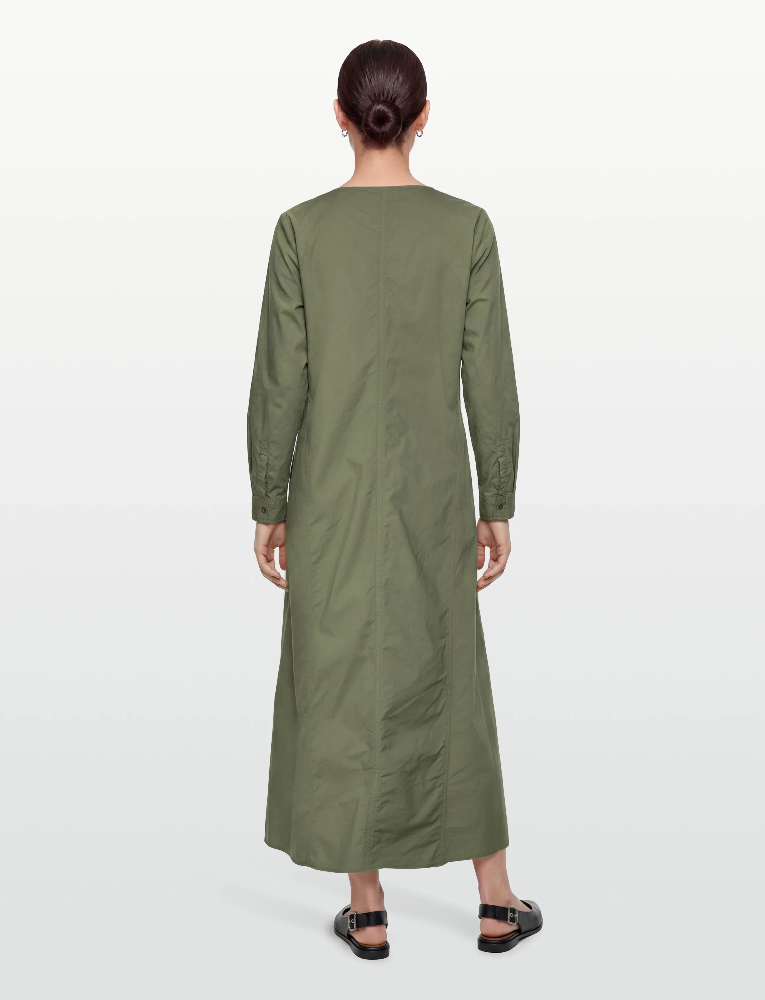 Rue de Tokyo - DOXY GMTD POPLIN - skjortklänningar - moss green - 4