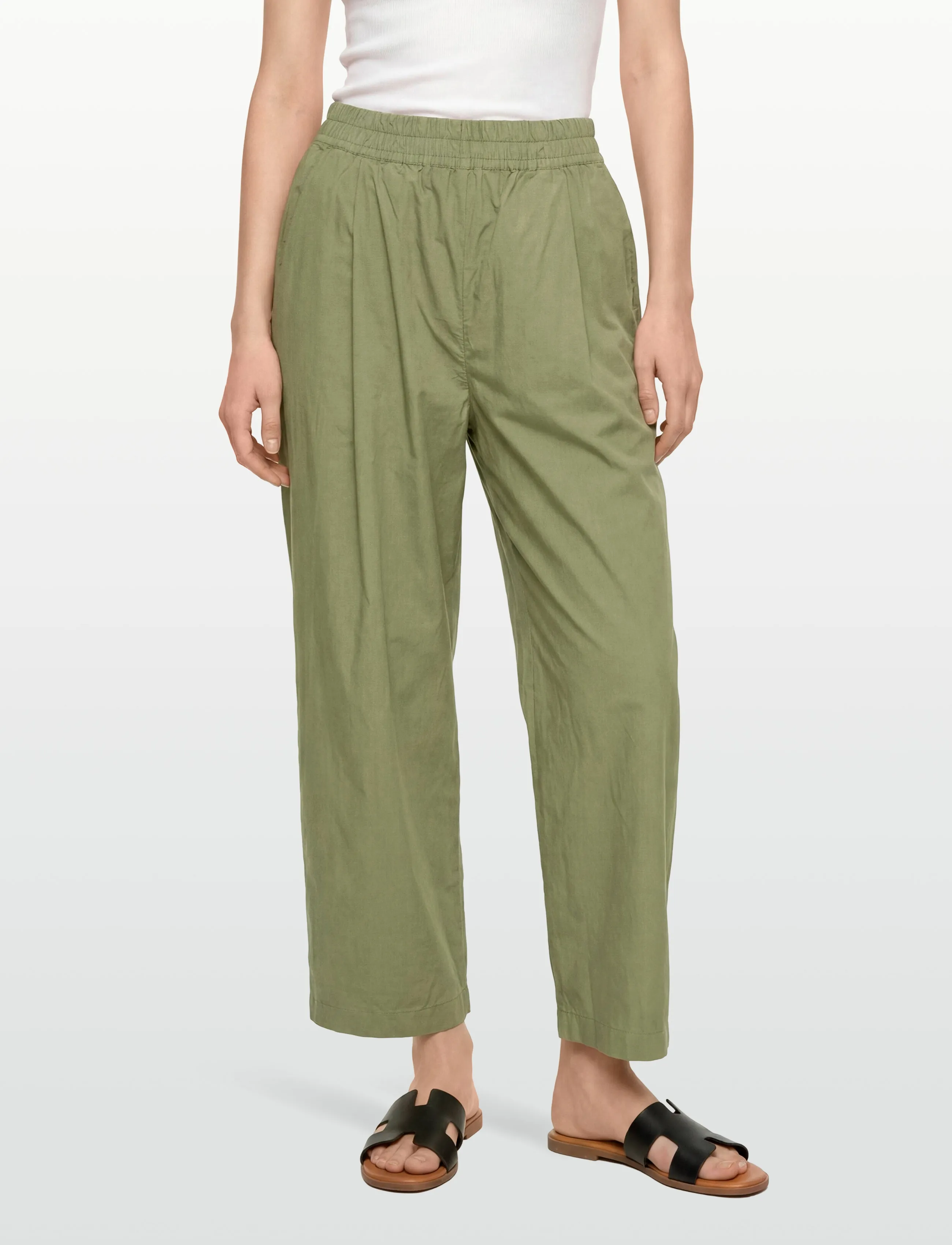Rue de Tokyo - PIA GMTD POPLIN - culottes - moss green - 3