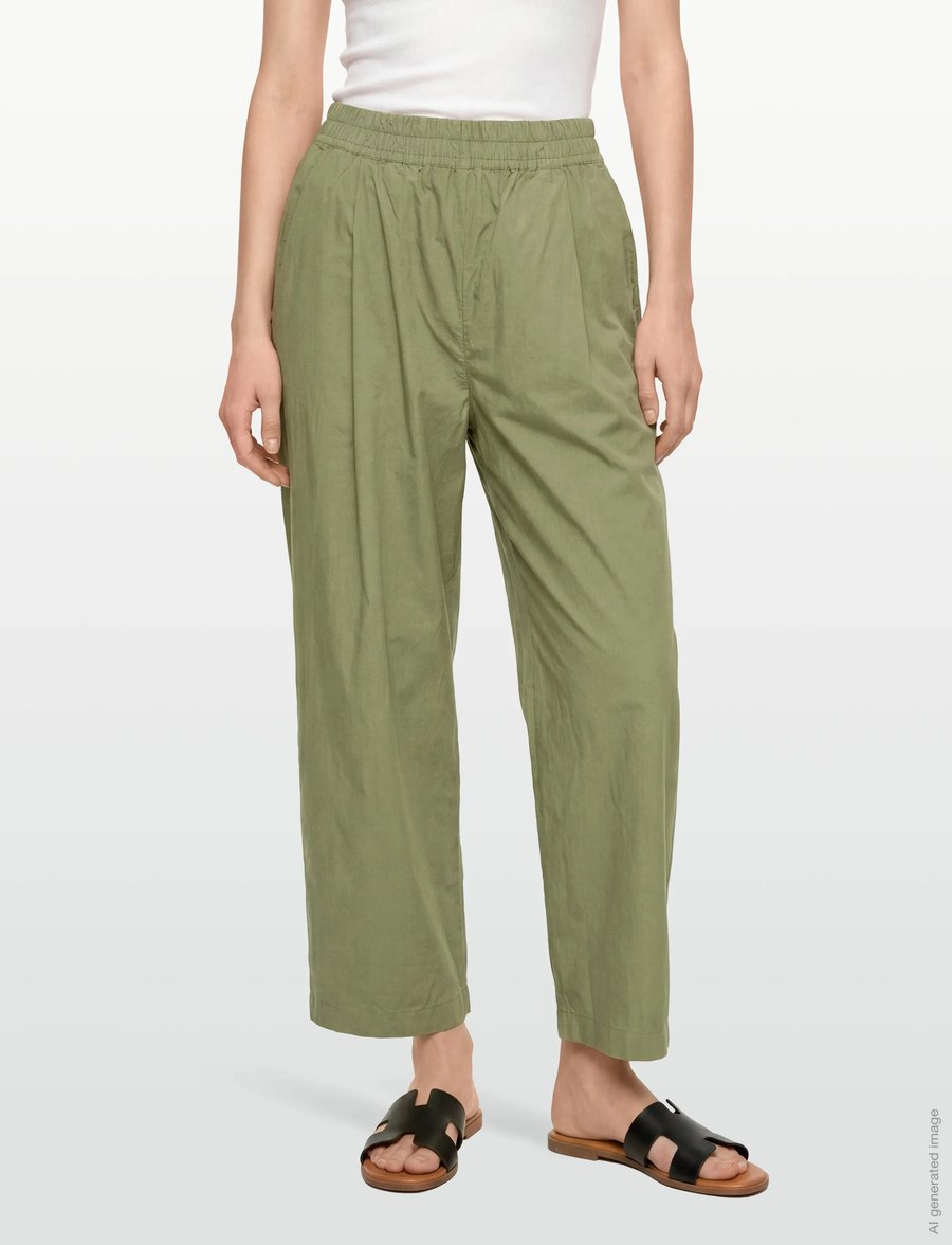 Rue de Tokyo - PIA GMTD POPLIN - culottes - moss green - 3