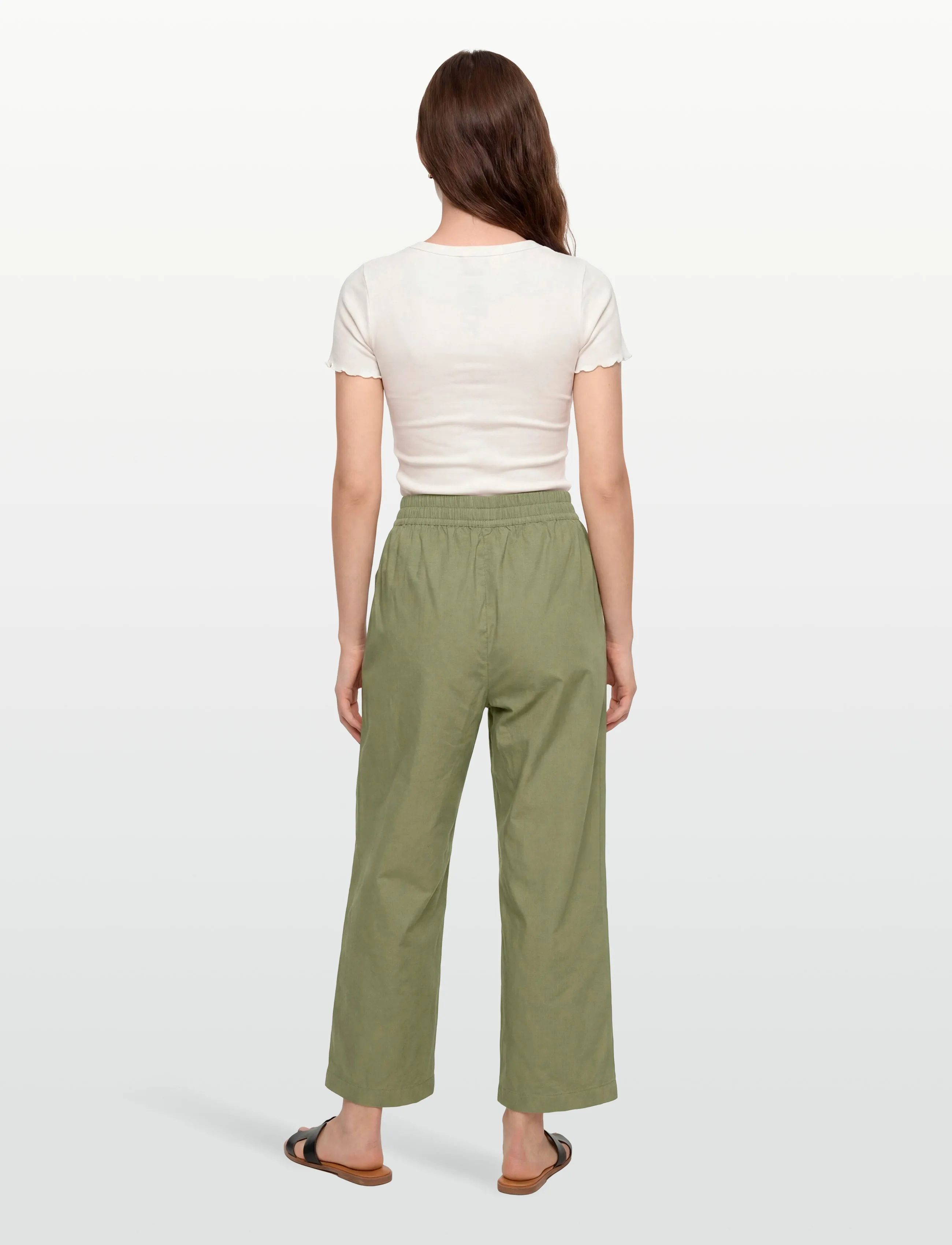Rue de Tokyo - PIA GMTD POPLIN - culottes - moss green - 4