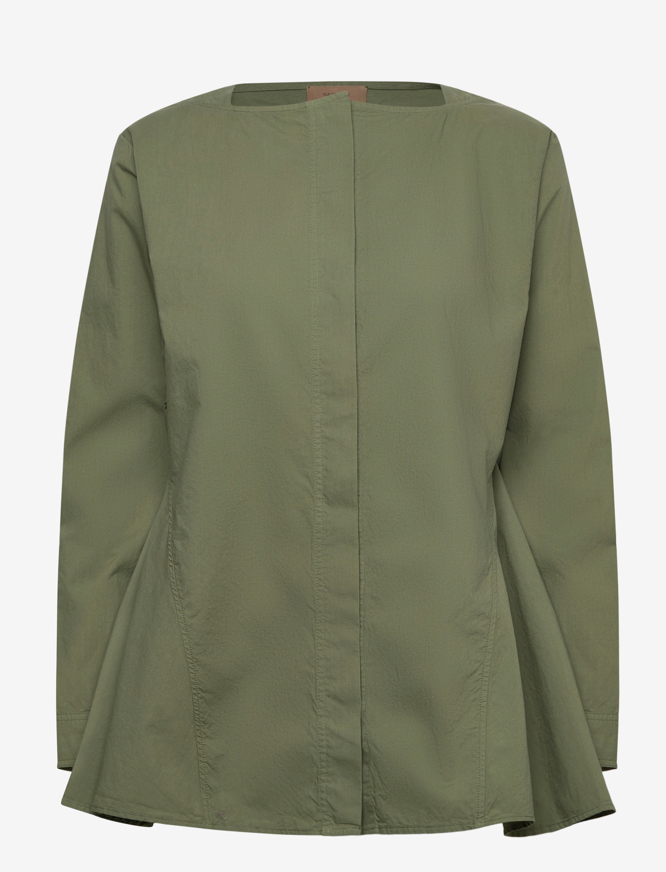 Rue de Tokyo - SILJA GMTD POPLIN - langærmede skjorter - moss green - 0