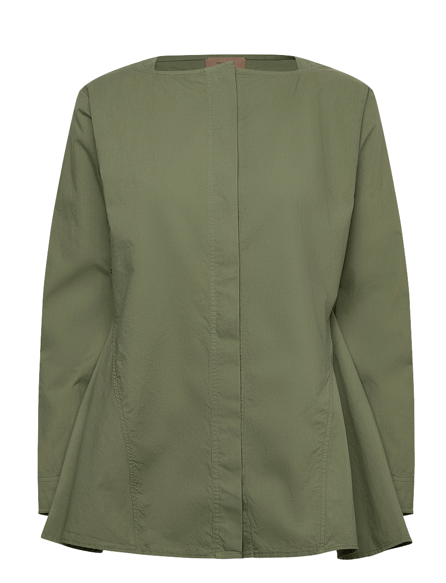 Rue de Tokyo - SILJA GMTD POPLIN - långärmade skjortor - moss green - 1