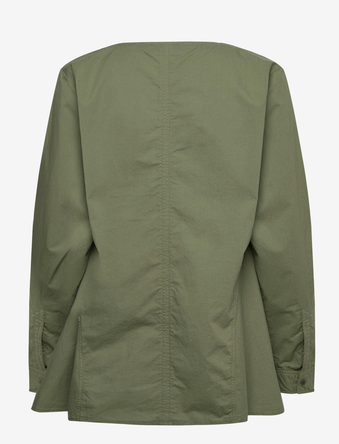 Rue de Tokyo - SILJA GMTD POPLIN - langærmede skjorter - moss green - 1