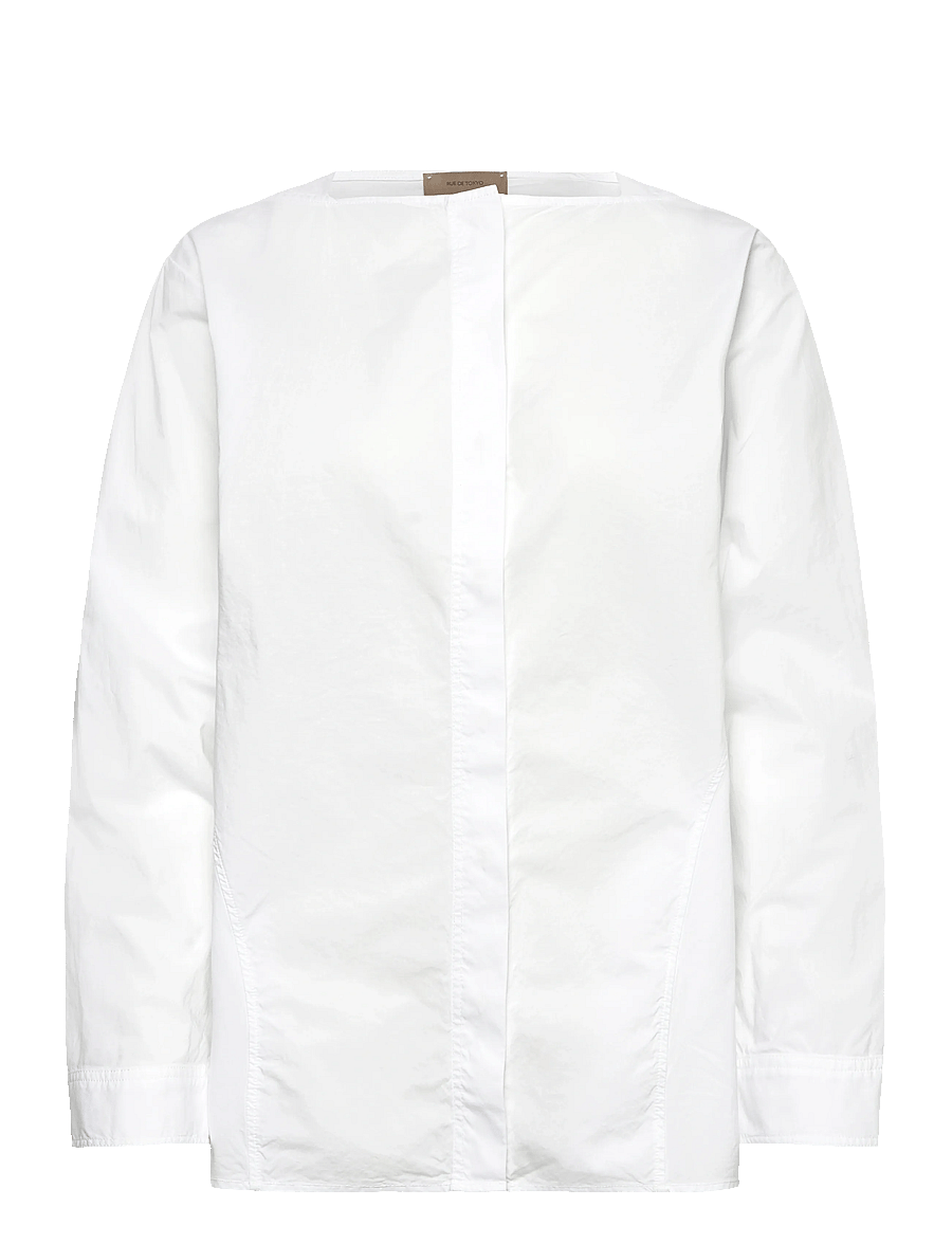 Rue de Tokyo - SILJA GMTD POPLIN - langärmlige hemden - white - 0