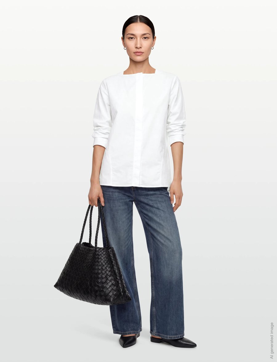 Rue de Tokyo - SILJA GMTD POPLIN - koszule z długimi rękawami - white - 0