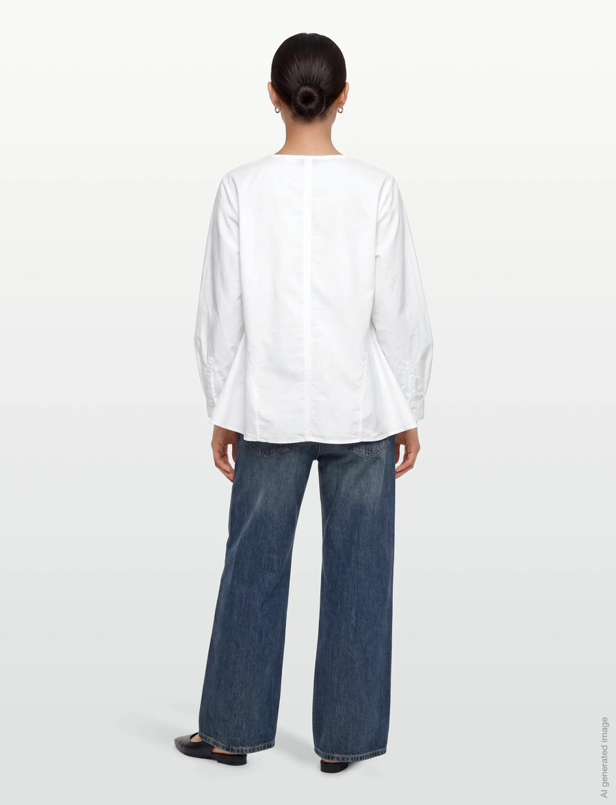 Rue de Tokyo - SILJA GMTD POPLIN - koszule z długimi rękawami - white - 4