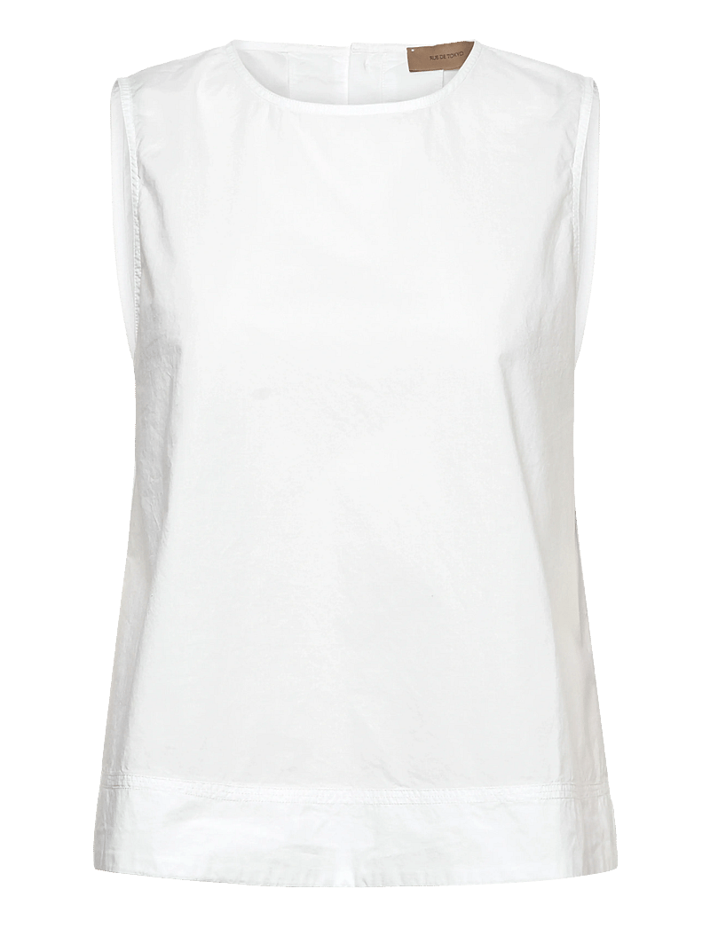 Rue de Tokyo - SHARREN GMTD POPLIN - blouses zonder mouwen - white - 0