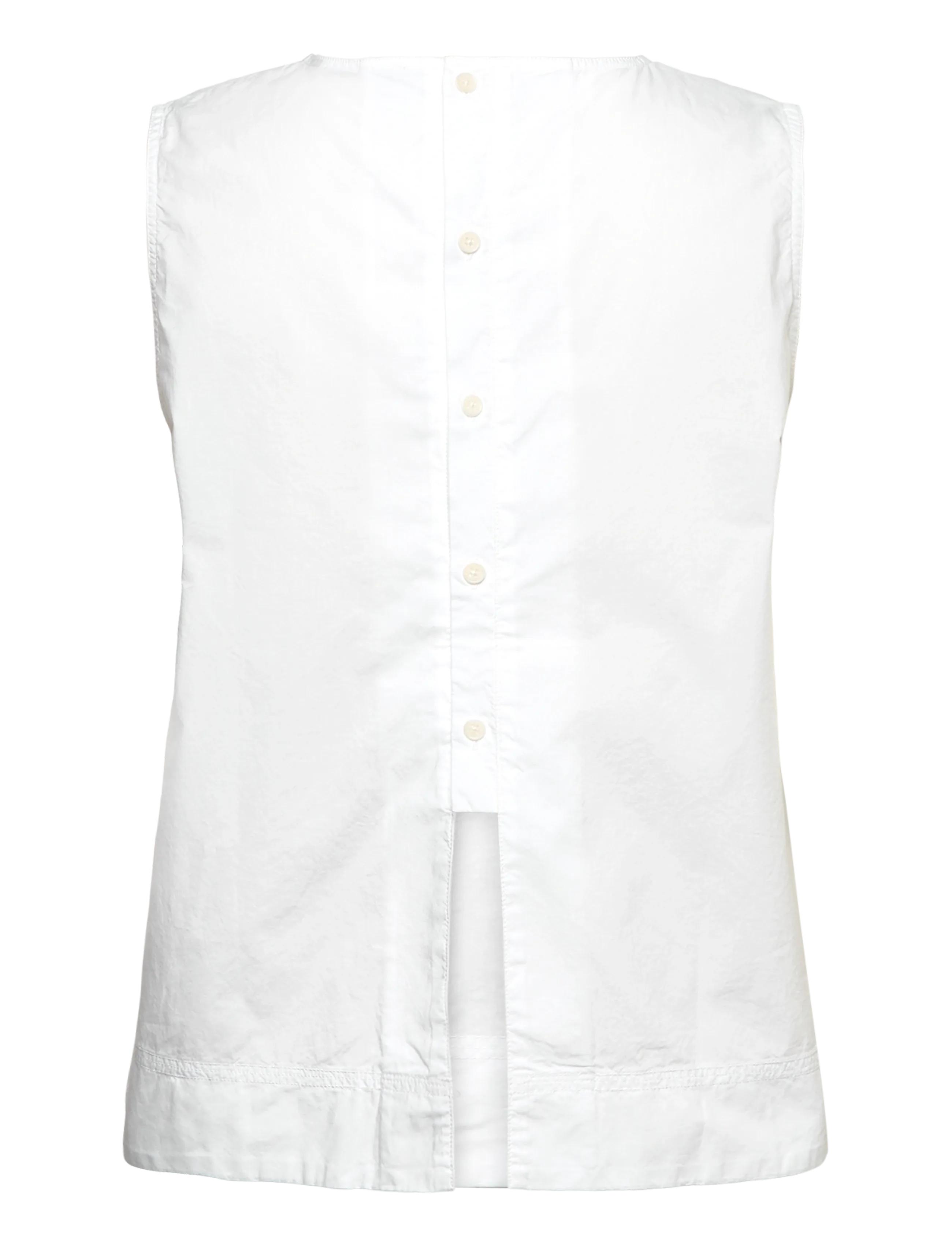 Rue de Tokyo - SHARREN GMTD POPLIN - sleeveless blouses - white - 1