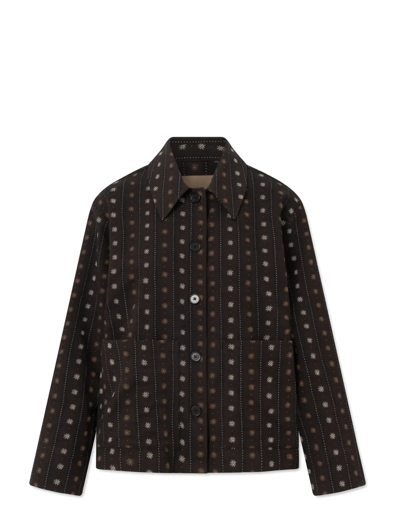 Rue de Tokyo - CECILY FLOWER STRIPE - Õhukesed jakid - brown - 1