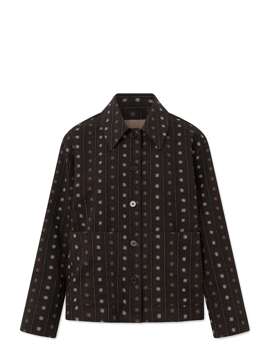 Rue de Tokyo - CECILY FLOWER STRIPE - Õhukesed jakid - brown - 1