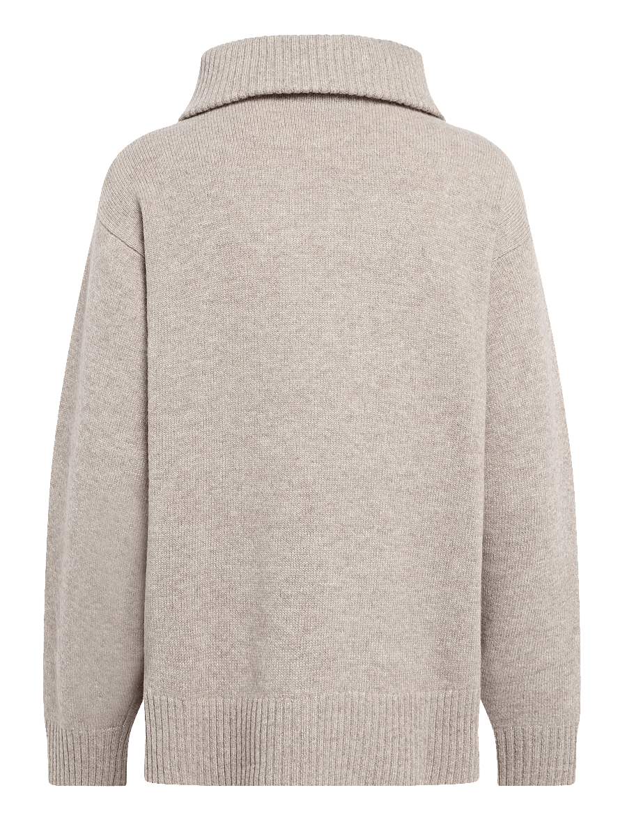 Rue de Tokyo - KIR EXTRAFINE MERINO - striktrøjer - beige melange - 1
