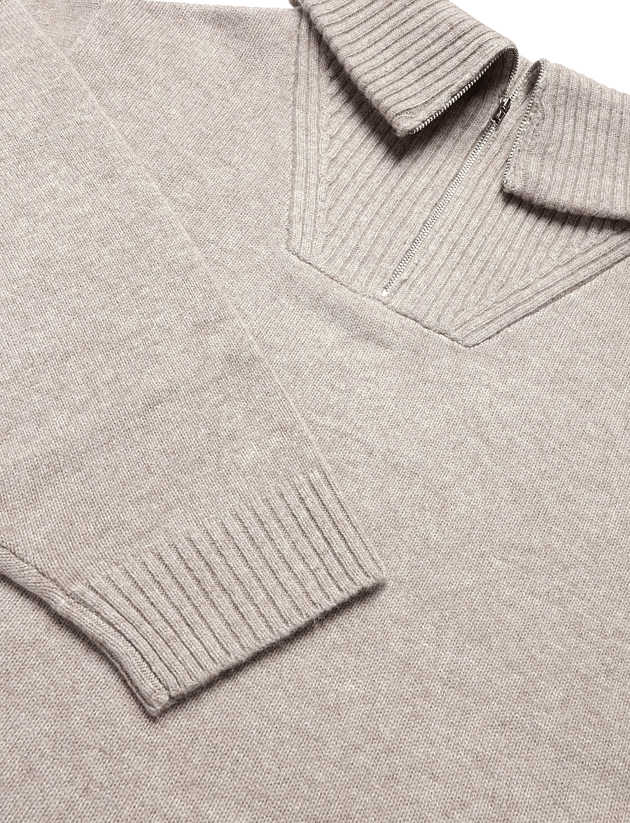 Rue de Tokyo - KIR EXTRAFINE MERINO - striktrøjer - beige melange - 2