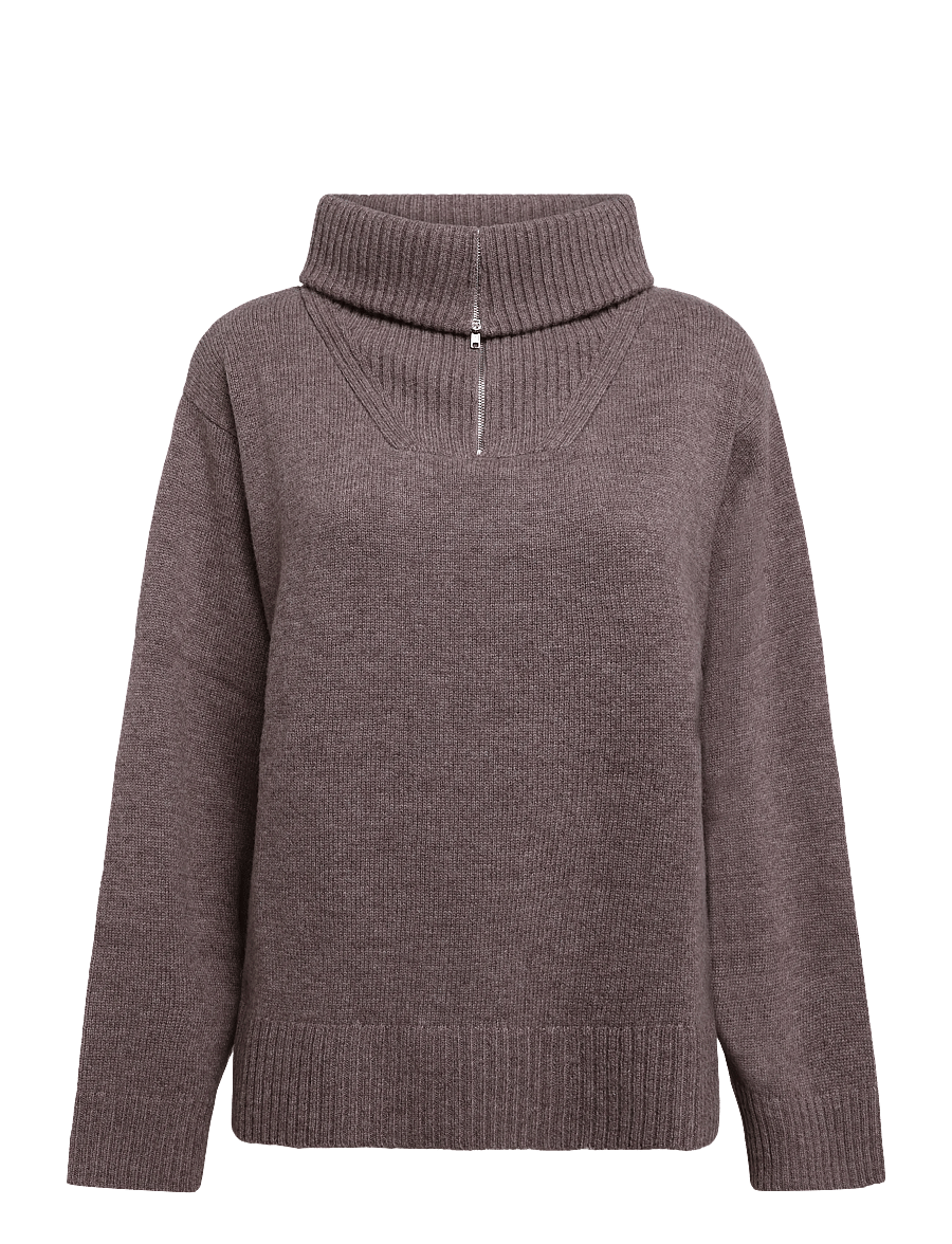 Rue de Tokyo - KIR EXTRAFINE MERINO - pullover - brown melange - 0