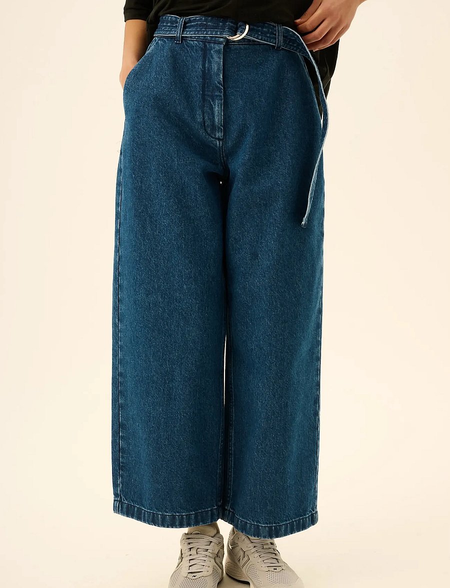 Rue de Tokyo - POLLINE DENIM - hosen mit weitem bein - maliblue - 0