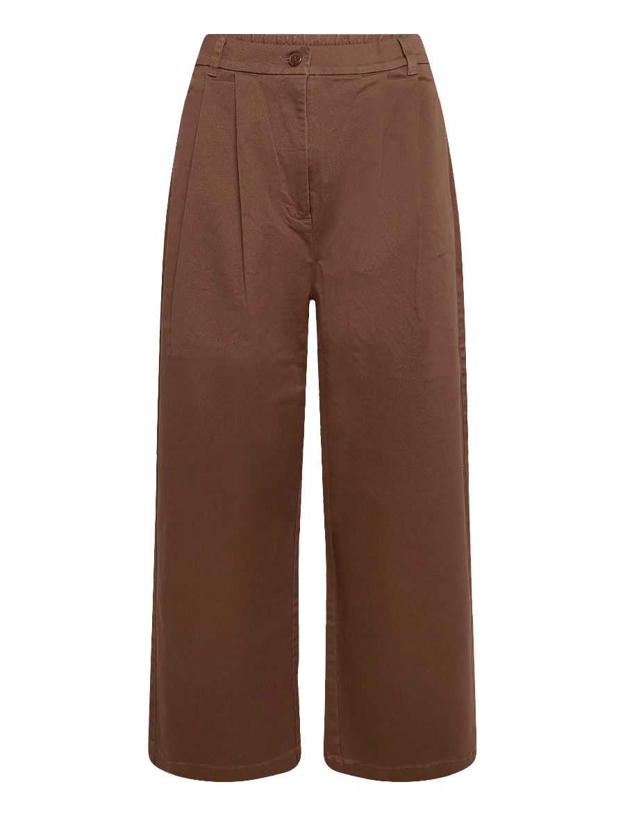 Rue de Tokyo - PRUDIE TWILL - buxur með víðum skálmum - capuccino - 0