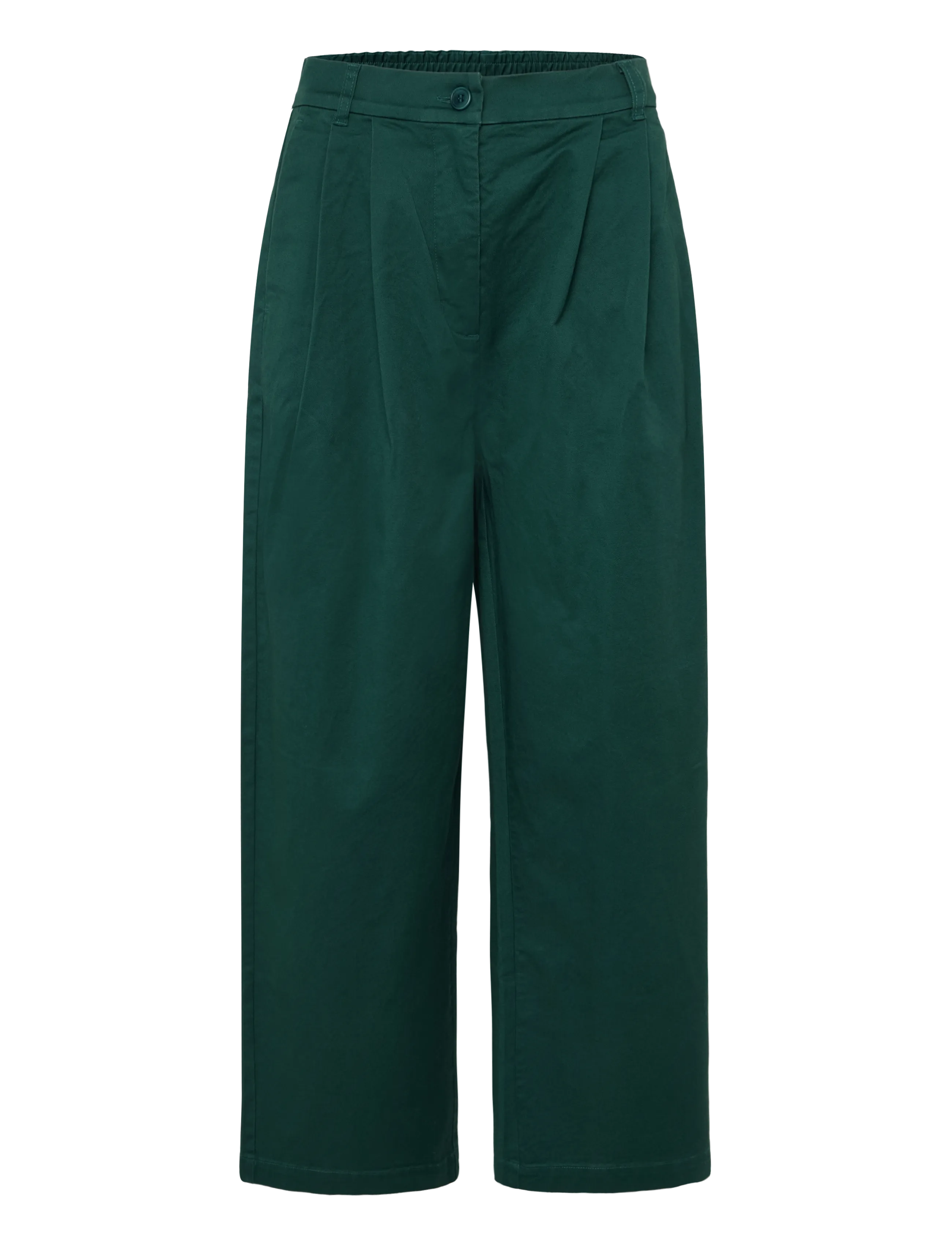 Rue de Tokyo - PRUDIE TWILL - wide leg trousers - dark pine green - 1