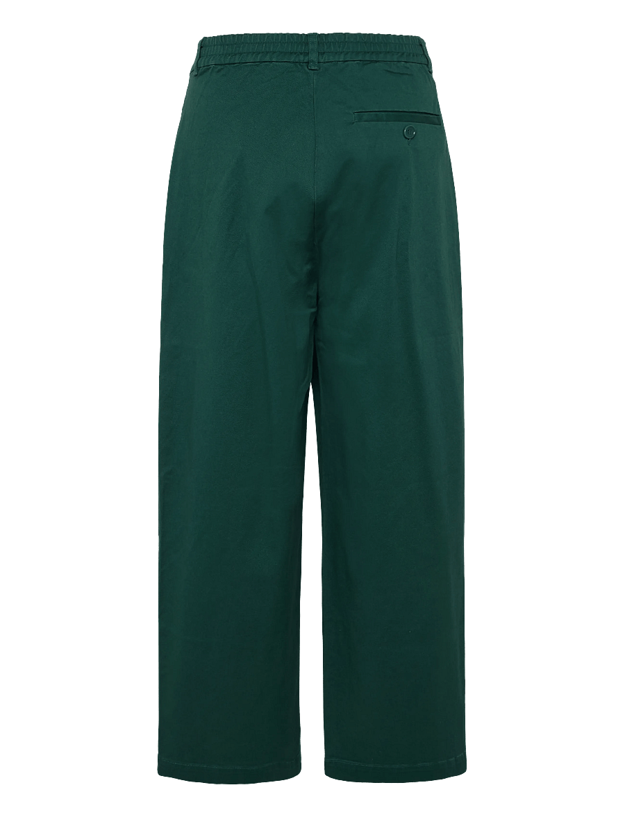 Rue de Tokyo - PRUDIE TWILL - wide leg trousers - dark pine green - 2