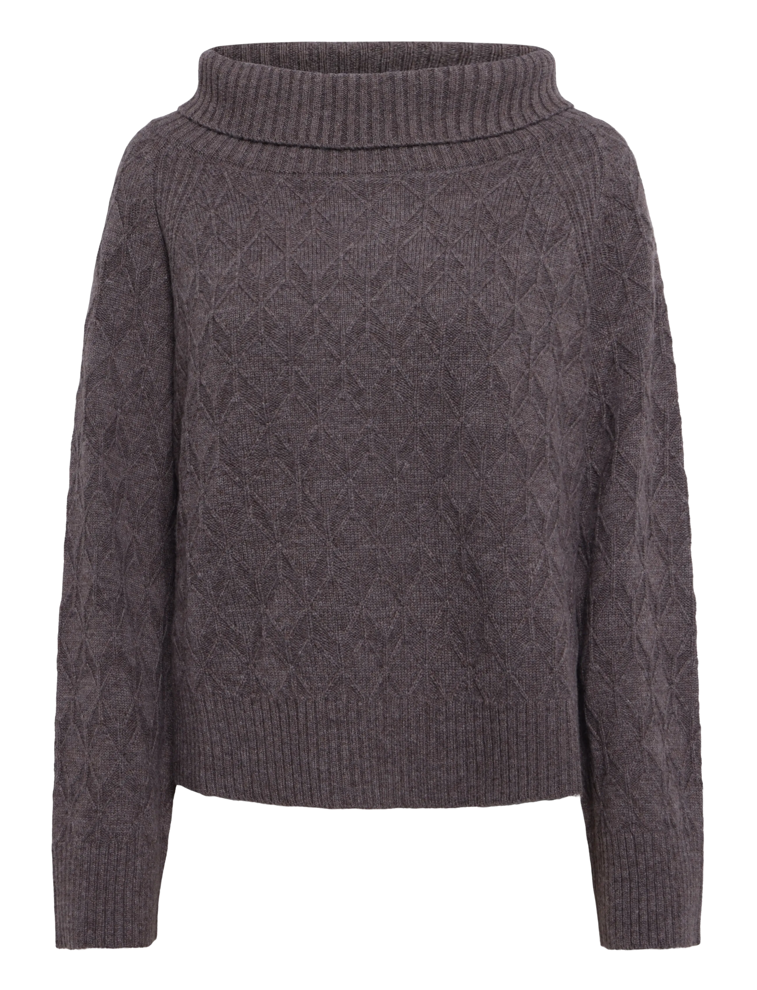 Rue de Tokyo KIMIKO MERINO CASHMERE - Kollektionen - DARK BROWN MELANGE / brown