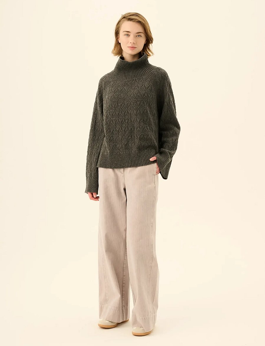 Rue de Tokyo - KIMIKO MERINO CASHMERE - dark brown melange - 0