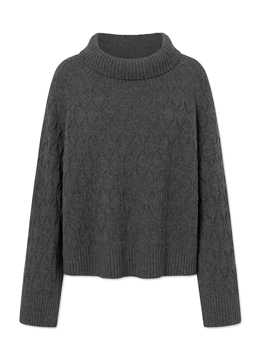 Rue de Tokyo - KIMIKO MERINO CASHMERE - kašmiir - dark grey melange - 0