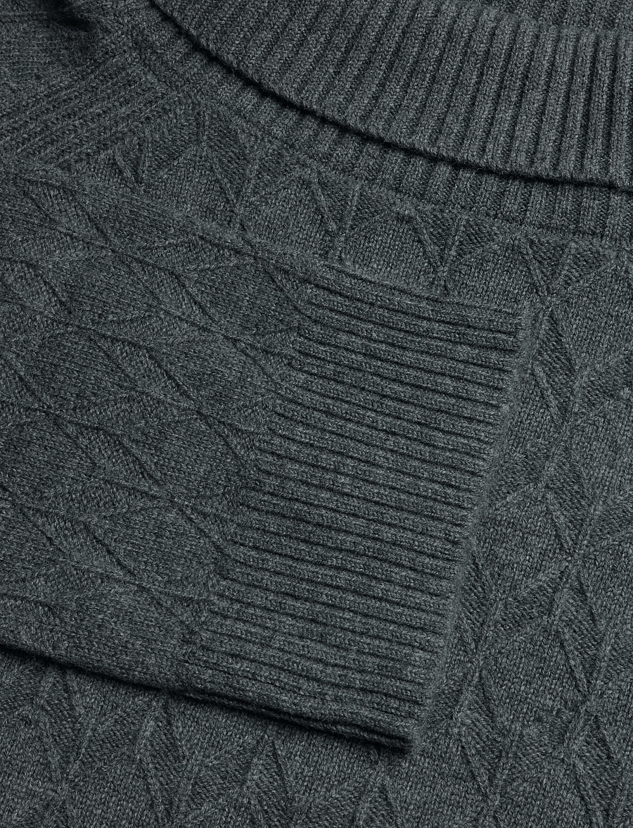 Rue de Tokyo - KIMIKO MERINO CASHMERE - kaschmir - dark grey melange - 2