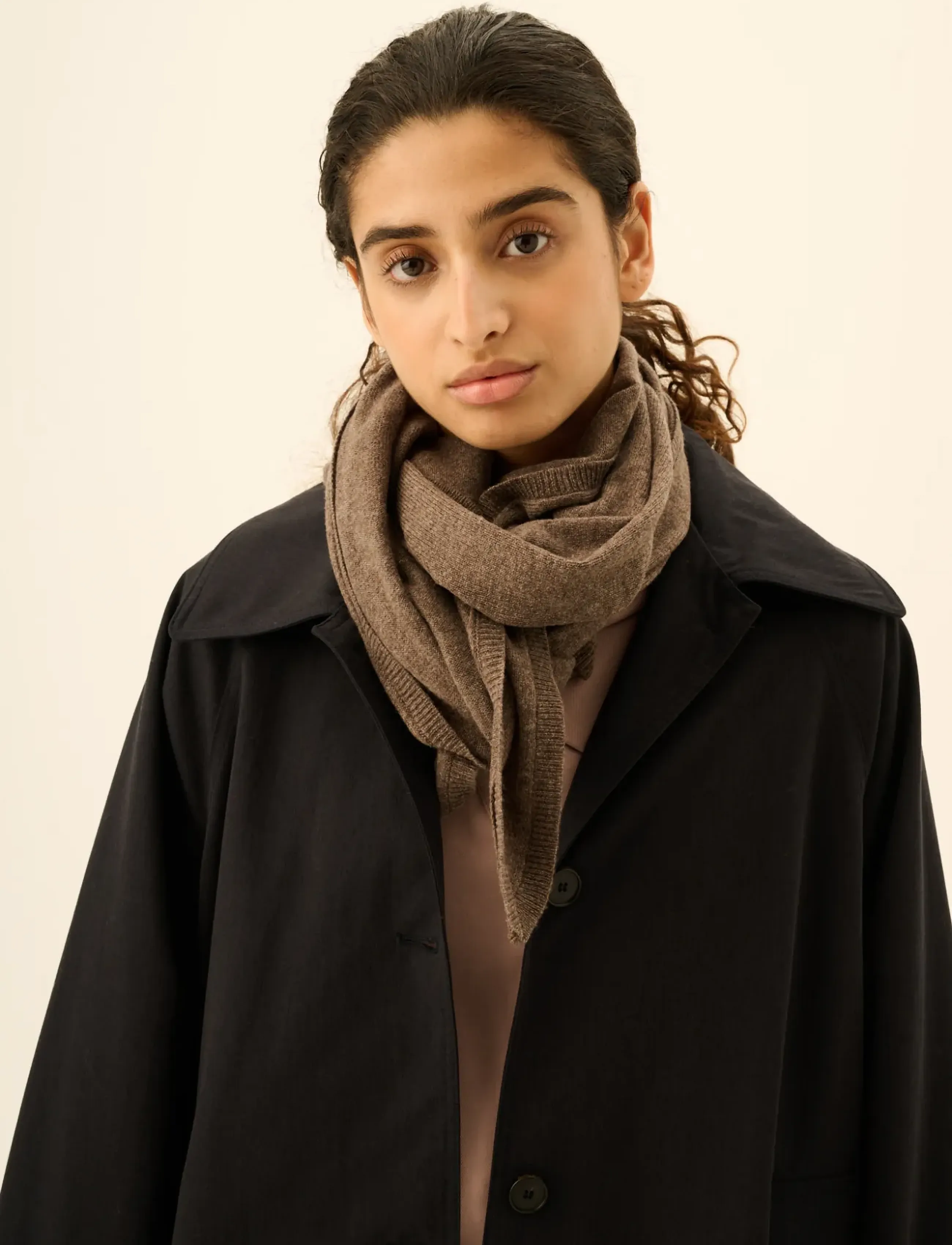 Rue de Tokyo - KISHORI MERINO CASHMERE - cashmere - dark brown melange - 0