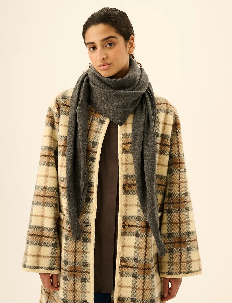 Rue de Tokyo - KISHORI MERINO CASHMERE - kashmir - dark grey melange - 0