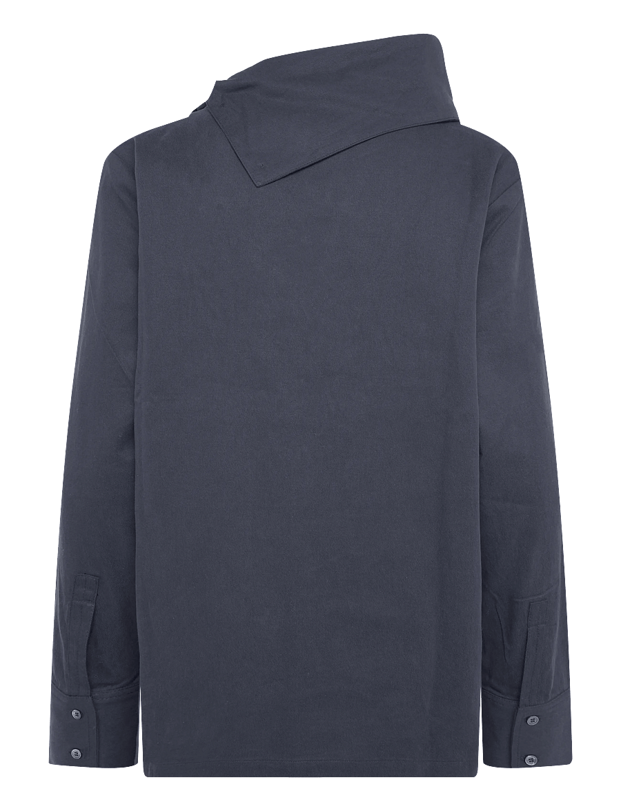 Rue de Tokyo - SAGE SANDWASHED CT TENCEL - langærmede skjorter - navy - 2