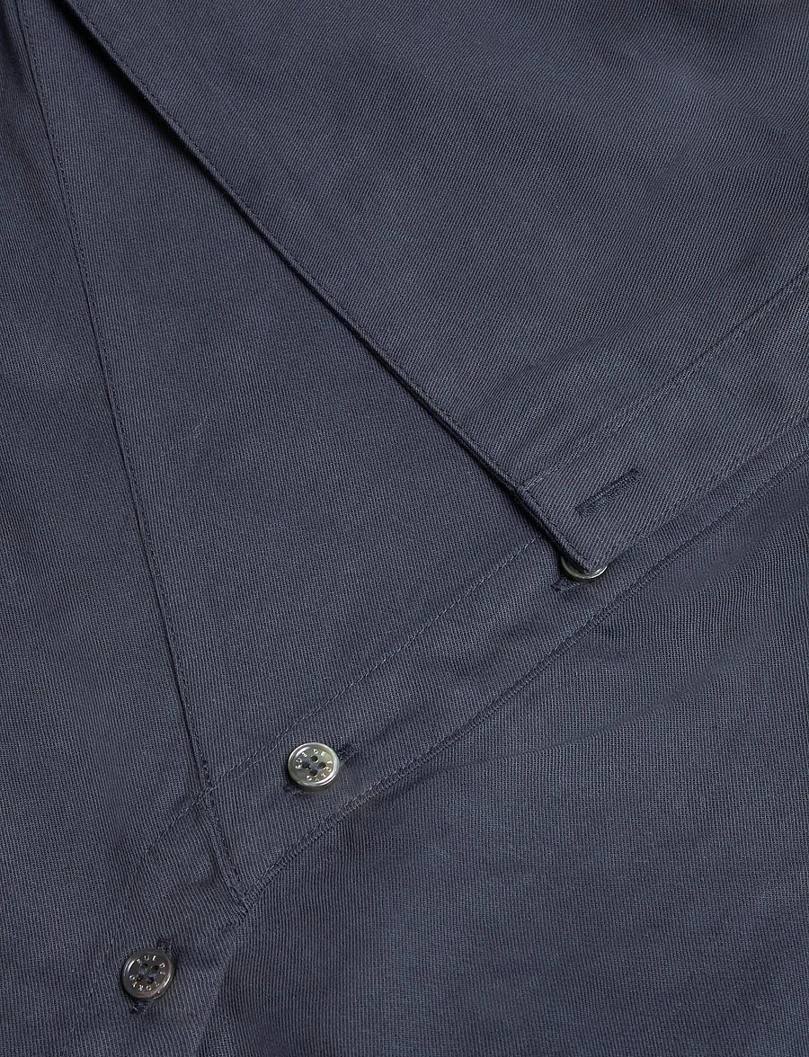 Rue de Tokyo - SAGE SANDWASHED CT TENCEL - langærmede skjorter - navy - 3
