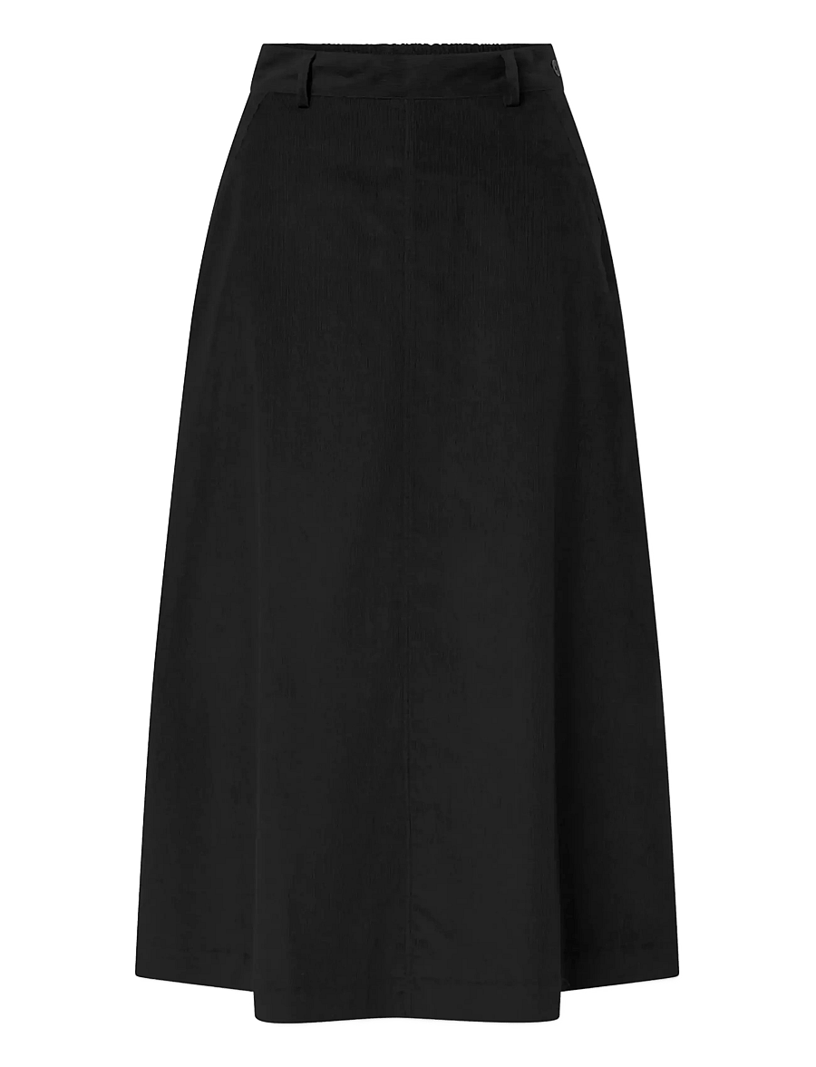 Rue de Tokyo - PRYM STRUCTURED CORDUROY - midi-röcke - black - 0