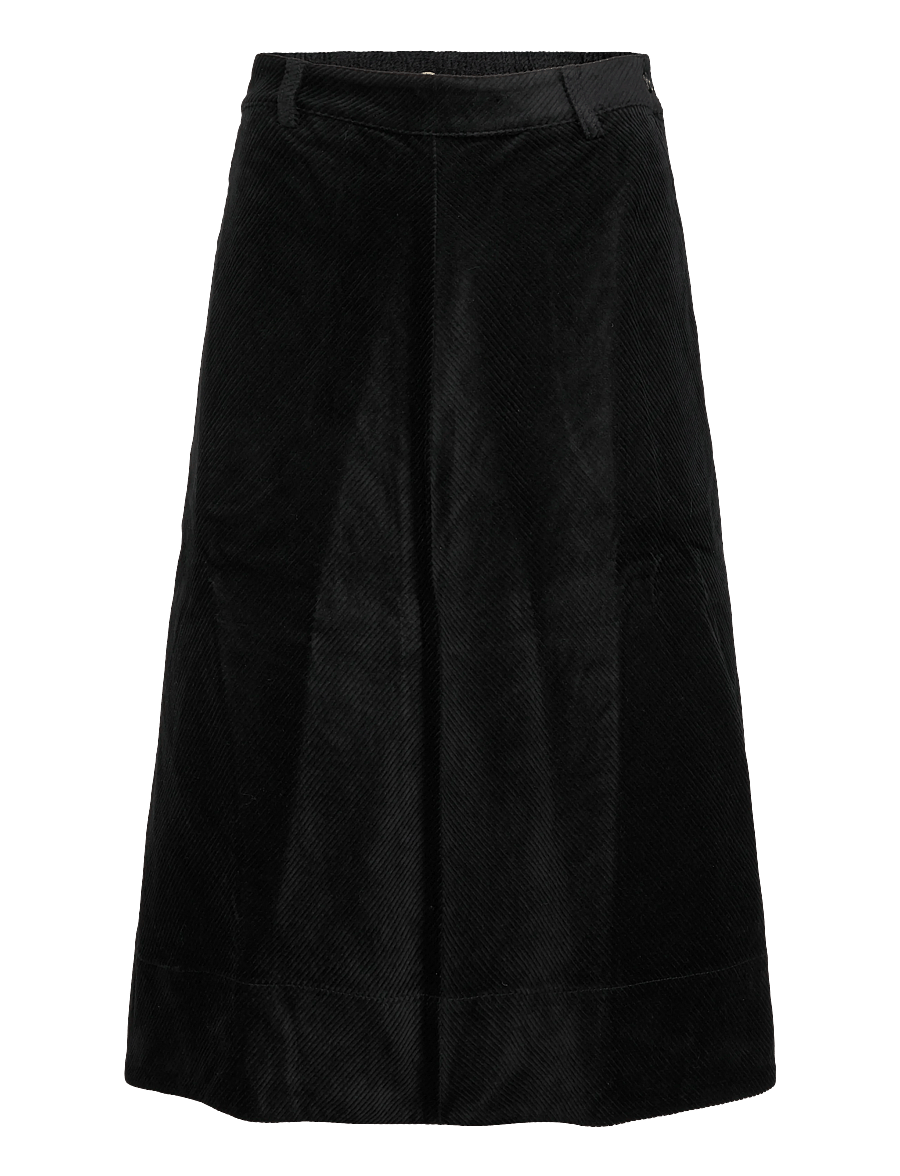 Rue de Tokyo - PRYM STRUCTURED CORDUROY - midi nederdele - black - 0