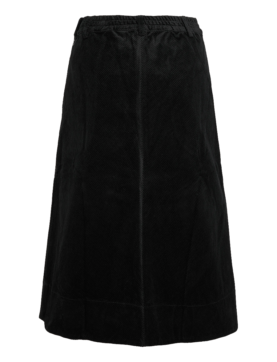 Rue de Tokyo - PRYM STRUCTURED CORDUROY - midi nederdele - black - 1