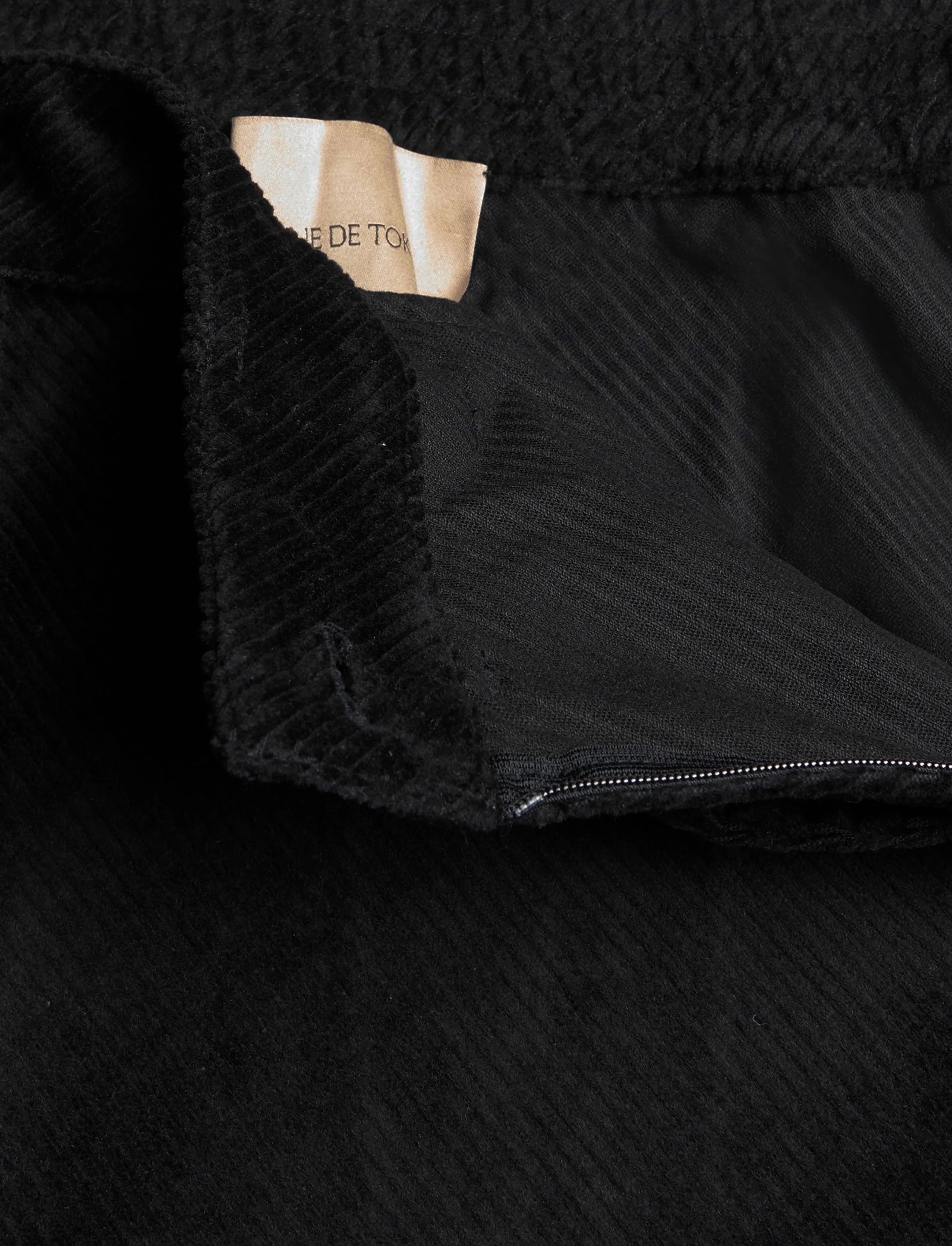 Rue de Tokyo - PRYM STRUCTURED CORDUROY - midi nederdele - black - 2