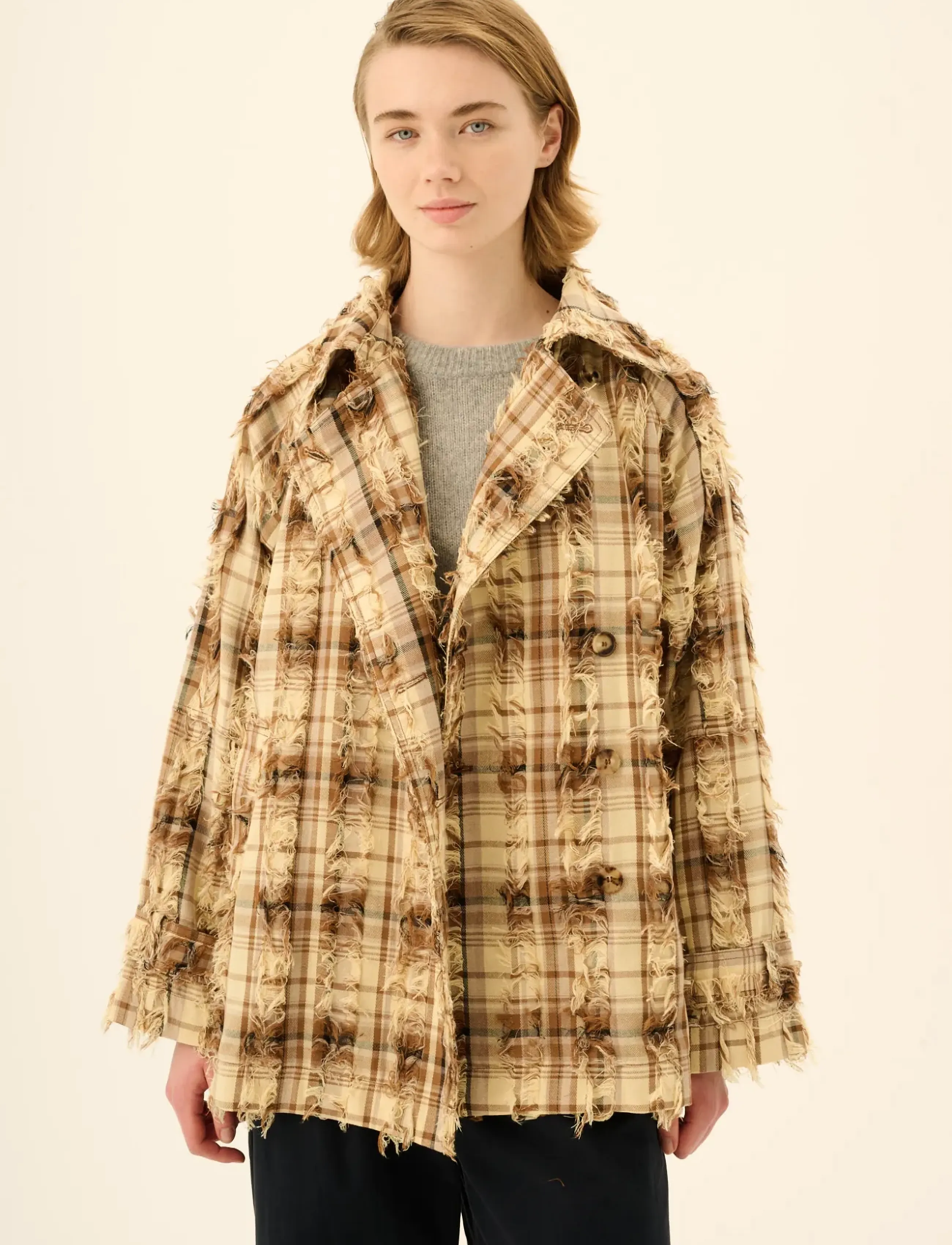Rue de Tokyo CAJSA TRENCH - Mäntel - CAMEL BLACK SAND / beige
