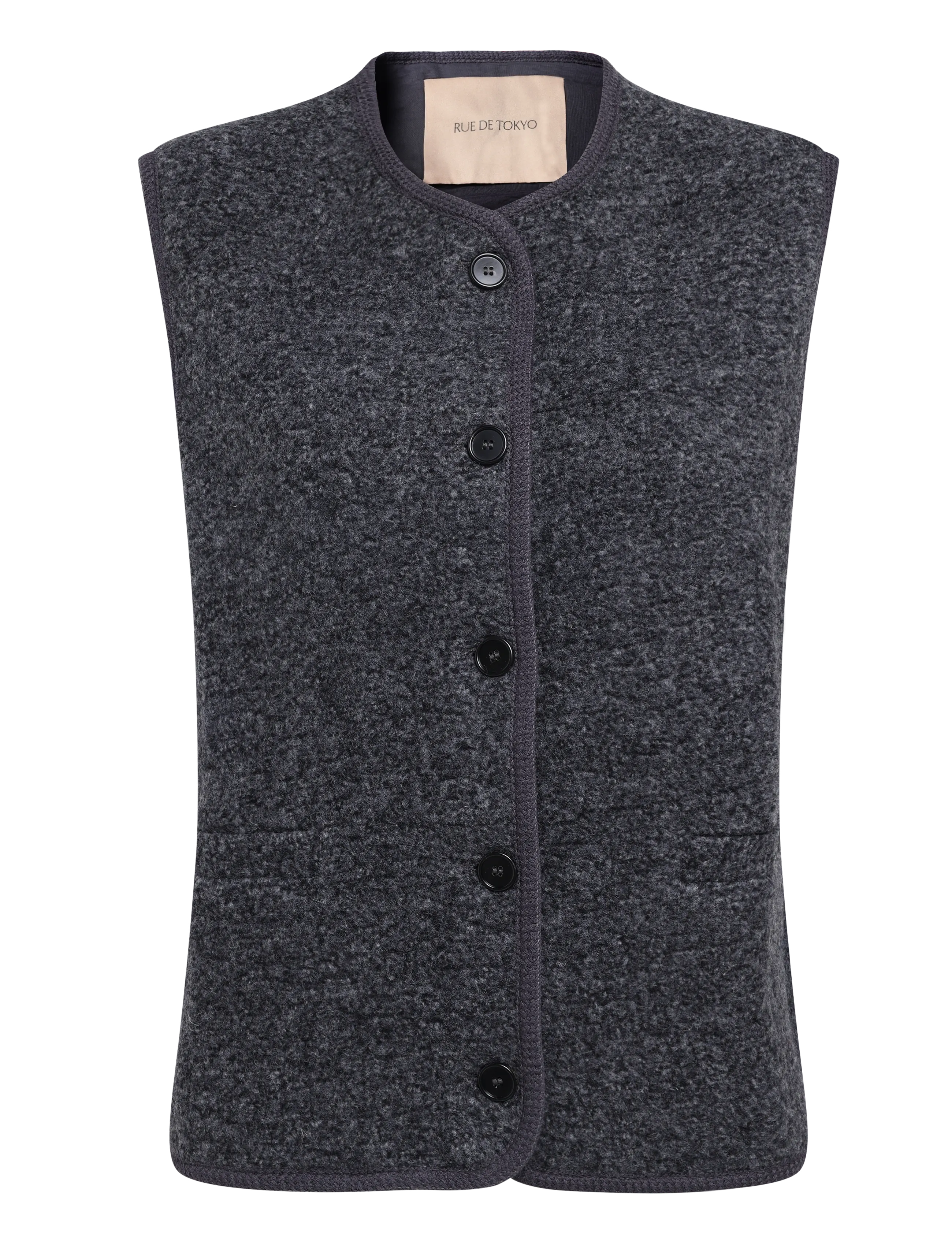 Rue de Tokyo CAS TEDDY - Kleidung - DARK COAL / grey