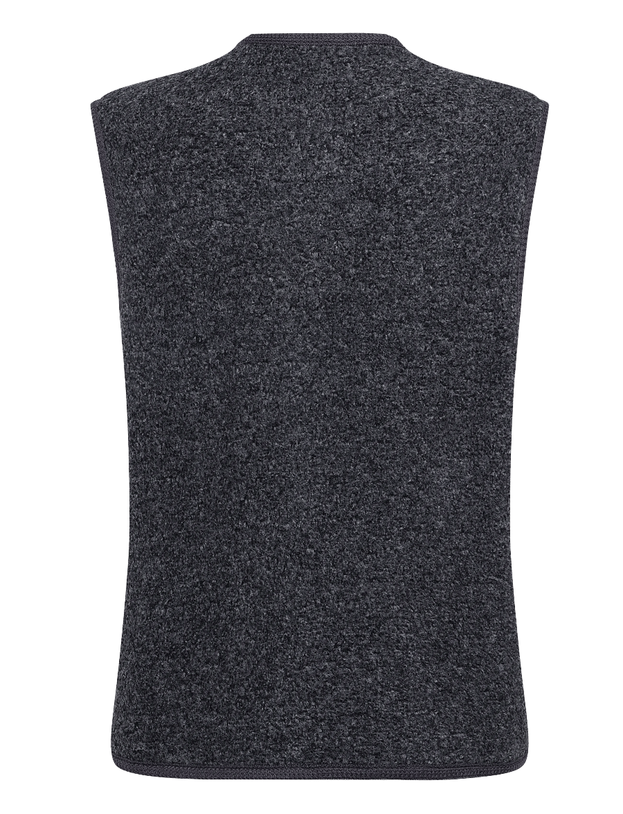 Rue de Tokyo - CAS TEDDY - fleece- och teddyvästar - dark coal - 2