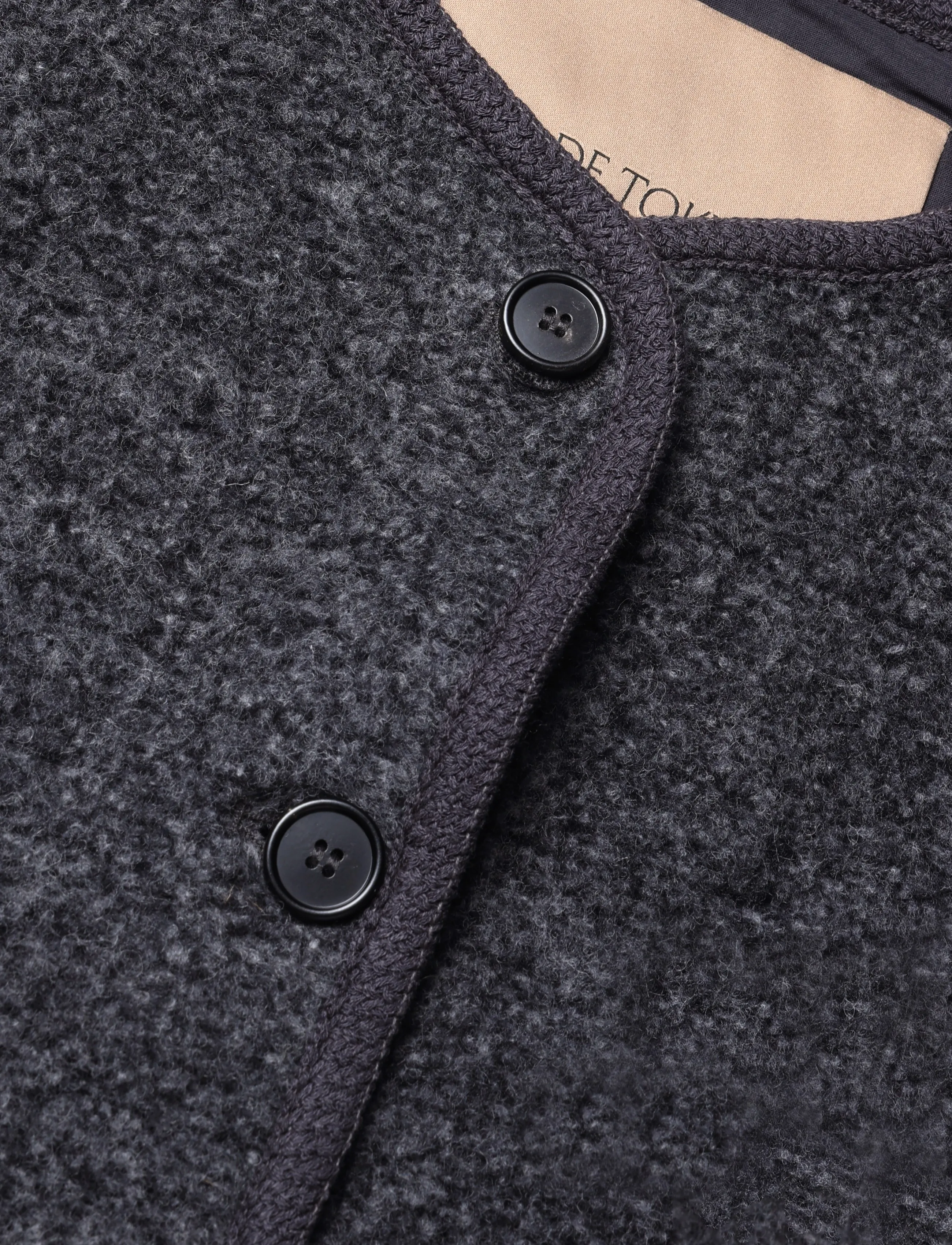 Rue de Tokyo - CAS TEDDY - fleece- och teddyvästar - dark coal - 3